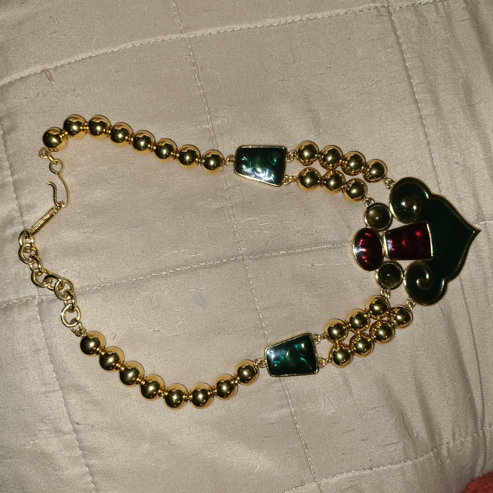 Very rare Yves Saint Laurent goossens gripoix necklace